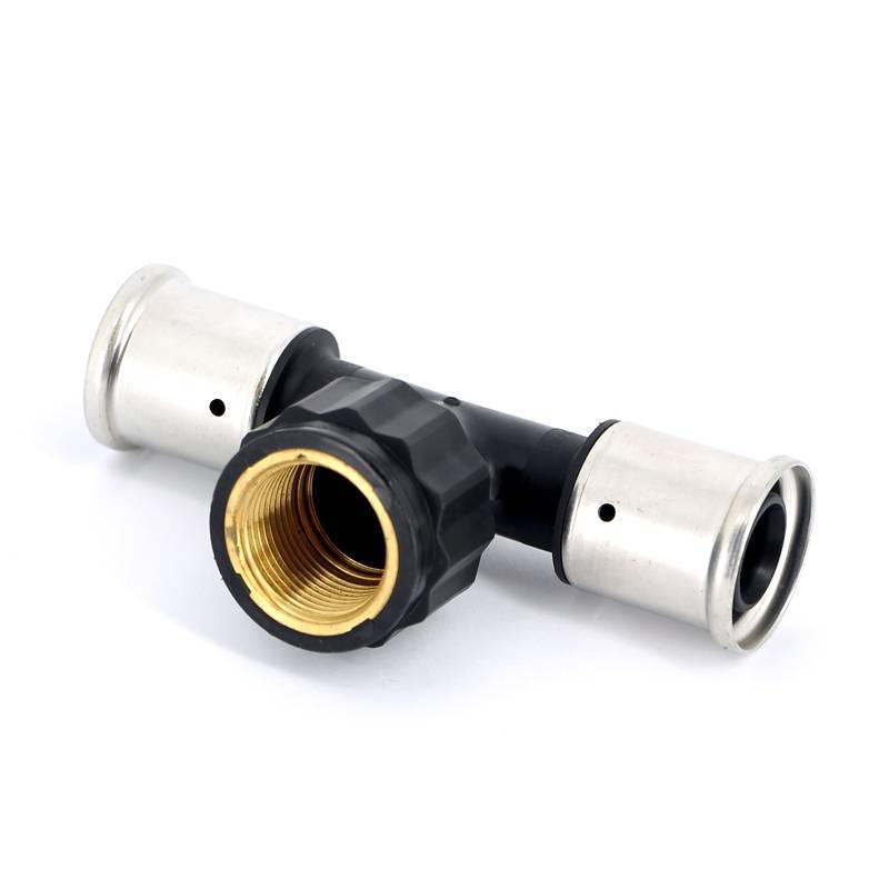 Тройник пресс с внутренней резьбой Henco PVDF 26х3/4х26 мм 13PK-260526