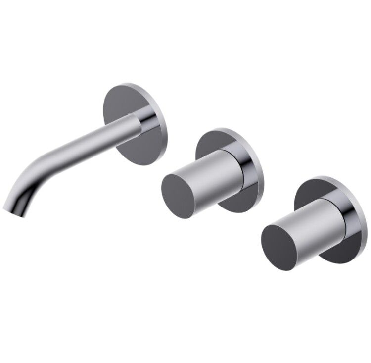 Смеситель для раковины Ritmonio настенный встраиваемый Brushed Black Chrome PR52AK201BLX