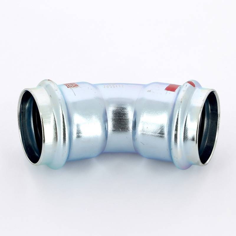 Угол пресс 45° Viega Prestabo 42 мм оцинкованная сталь 558314