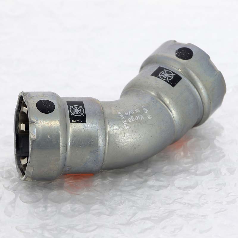 Угольник 45 градусов Viega Megapress пресс оцинкованная сталь 3/4 694586