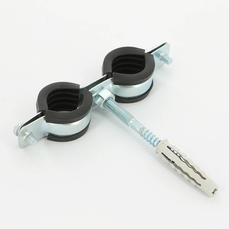 Хомут для труб двойной Walraven BIS Cobra 3/4 25-29 мм с уплотнителем шпилькой и дюбелем 0802129