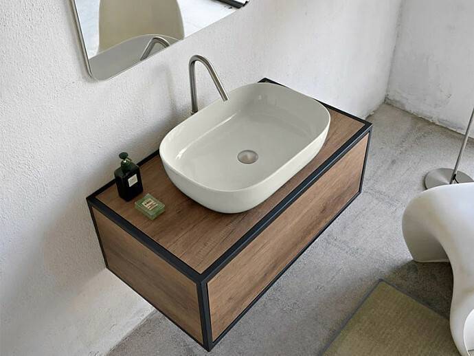 Раковина накладная Scarabeo Glam 56x39 см без отверстия для смесителя Pearl 1804/41