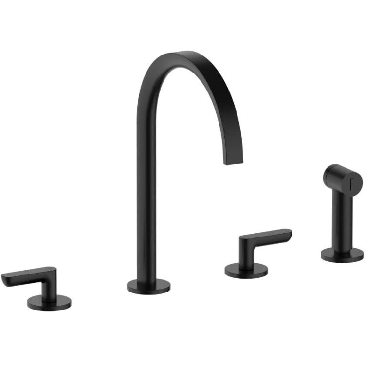 Смеситель для кухни Fantini Icona Deco двухрычажный цвет черный матовый 5313R151