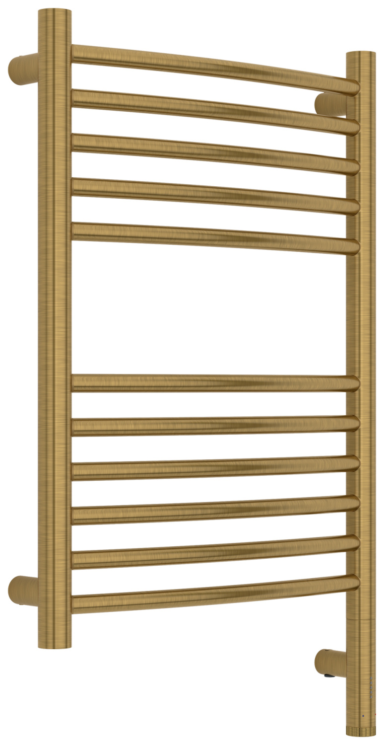 Полотенцесушитель электрический Сунержа Богема 3.1 выгнутая 400х600 мм правый состаренная латунь браш 051-6003-6040