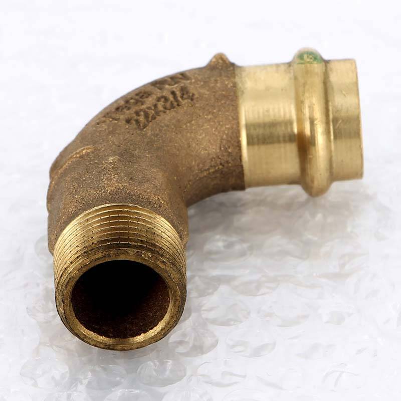 Угол 90° пресс-НР Viega Sanpress бронзовый 22x3/4 115623