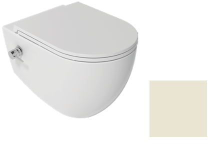 Унитаз-биде подвесной безободковый ISVEA Infinity 365x530 мм слоновая кость матовый 10NFS1005I2K