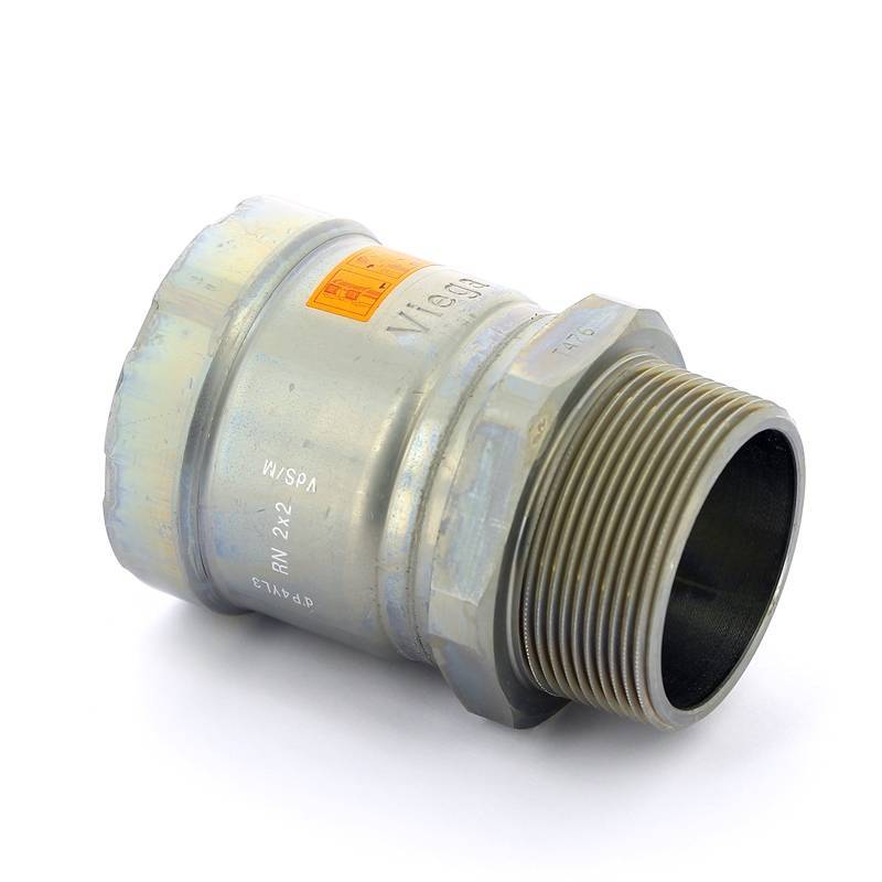 Муфта пресс с наружной резьбой Viega Megapress 2 оцинкованная сталь 695323