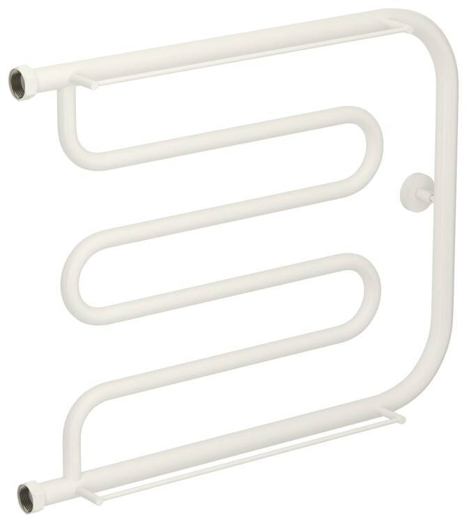 Полотенцесушитель водяной Сунержа Лира с 2 полками 650x500 мм белый матовый 30-4012-5065