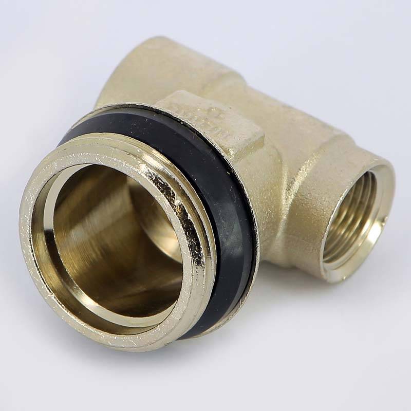 Концевик для коллектора Tiemme никелированный 1/2x1x3/8 ВНВ 1950003