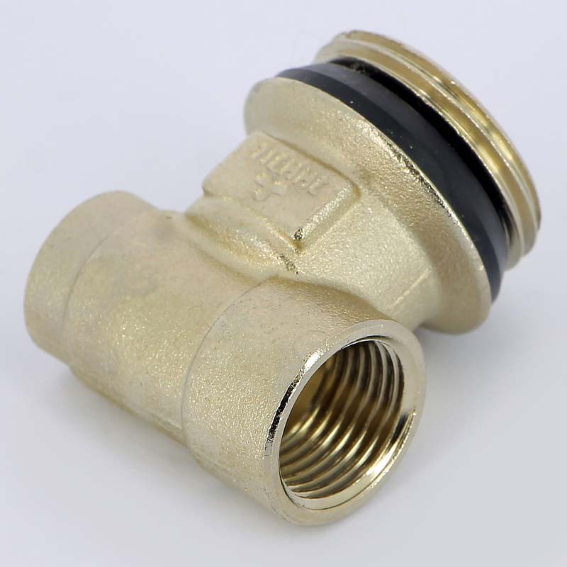 Концевик для коллектора Tiemme никелированный 1/2x1x3/8 ВНВ 1950003