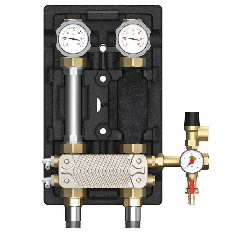 Насосная группа Meibes UK 1 с теплообменником 36 пластин без насоса M45811.36EA