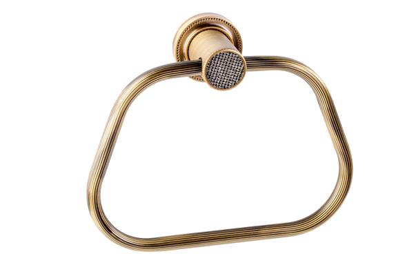 Полотенцедержатель кольцо Boheme Royal Cristal бронза 10925-BR