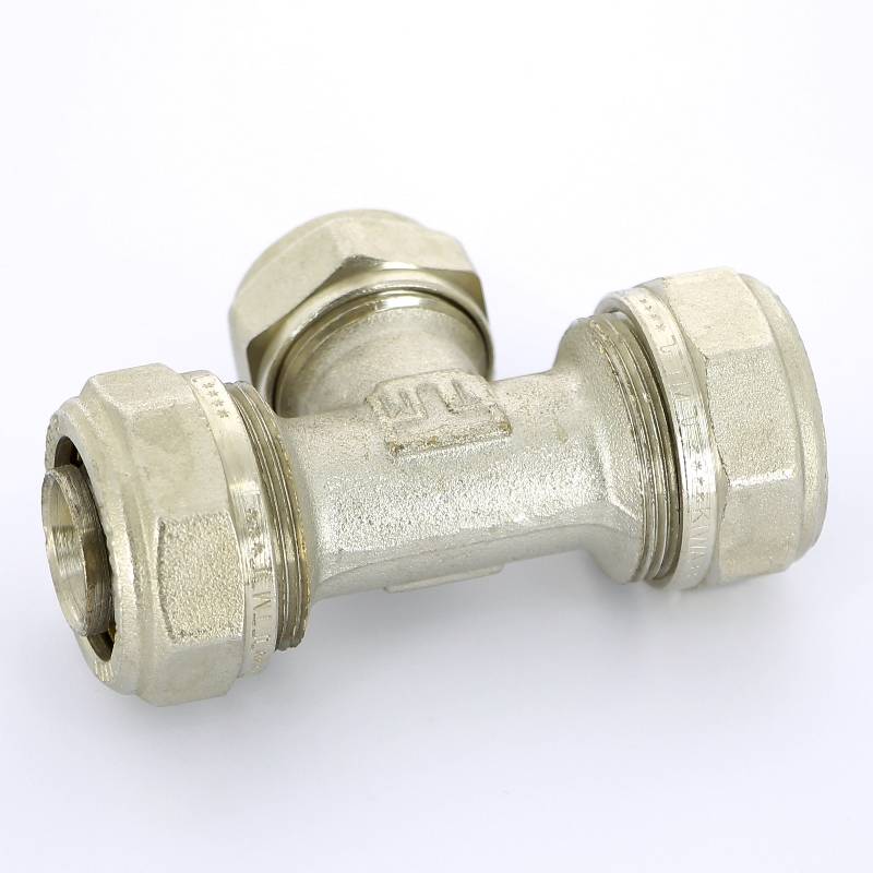 Тройник обжимной никелированный Tiemme 26х20х26 1600037