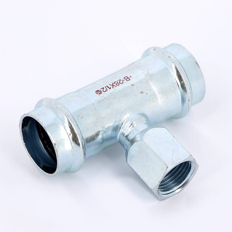 Тройник пресс-В IBP B-Press Carbon 28x1/2x28 мм оцинкованная сталь PC4130G0280428