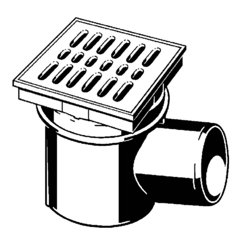 Трап Viega Kellermeister подвальный с гидрозатвором 100 мм 106003