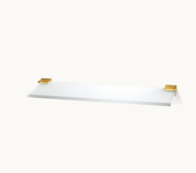Полка стеклянная Decor Walther Corner GLA60 600x120x18 мм золото 0561020