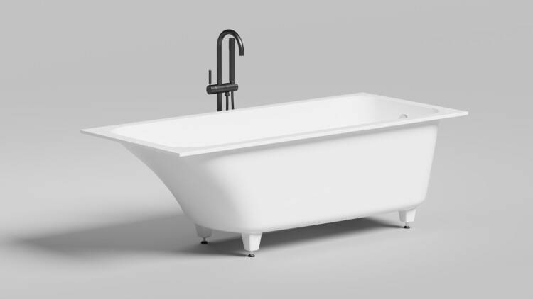 Ванна Salini Orlanda 1700x750x610 мм белый матовый 102027M