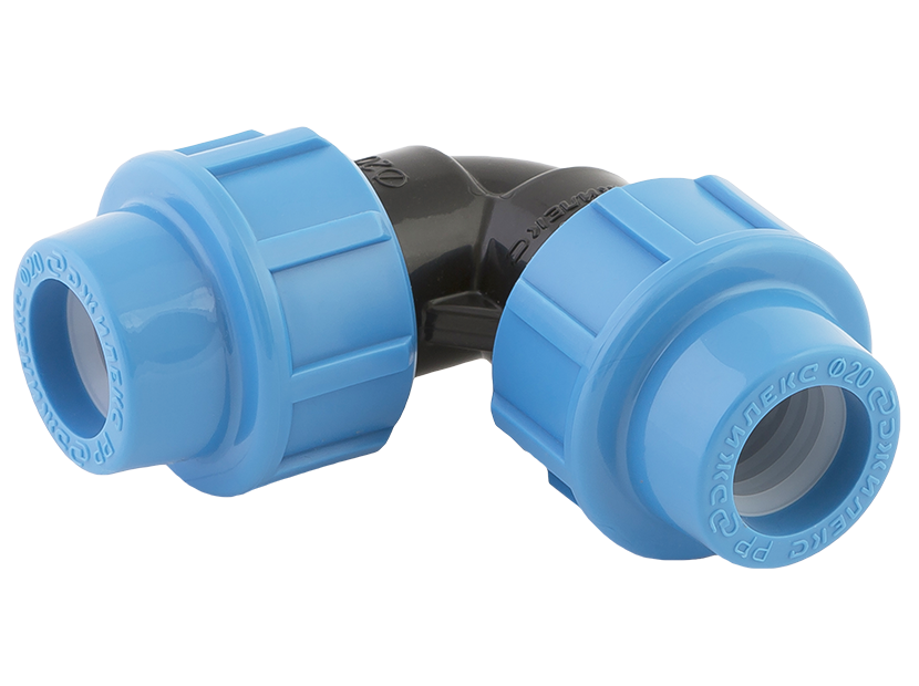 Угольник компрессионный ПНД ДЖИЛЕКС 20 мм 90° 9000