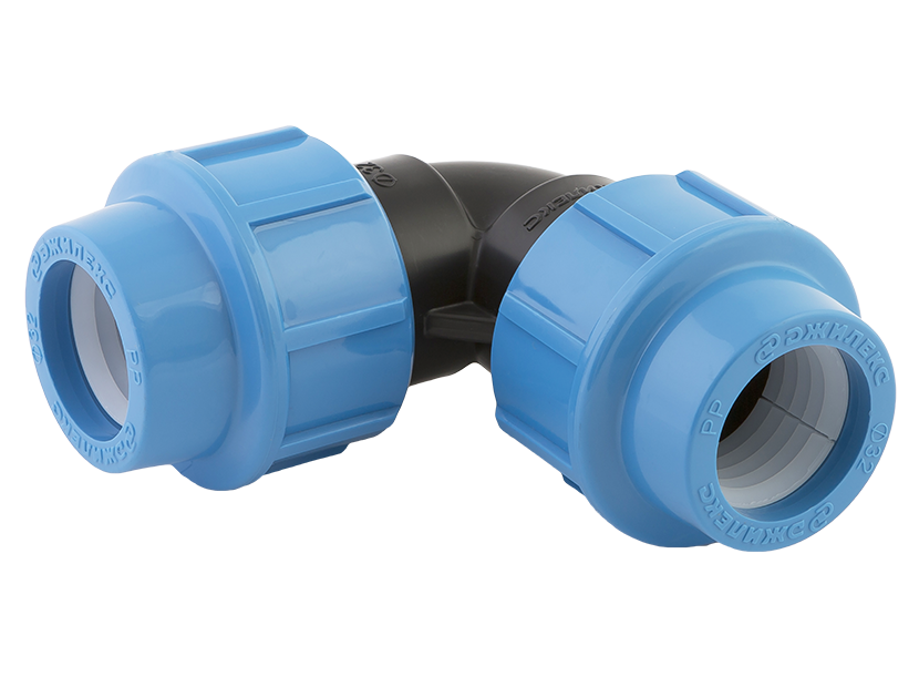 Угольник компрессионный ПНД ДЖИЛЕКС 32 мм 90° 9002