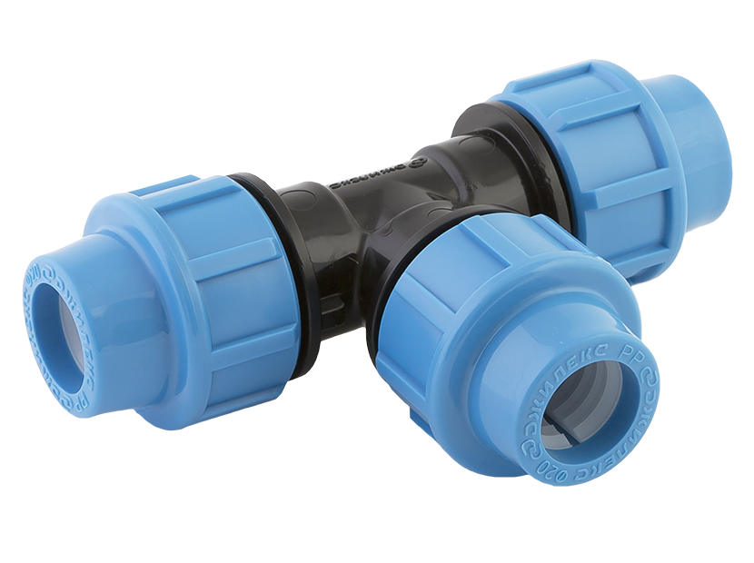 Тройник компрессионный ДЖИЛЕКС ПНД 40х40 мм 9004