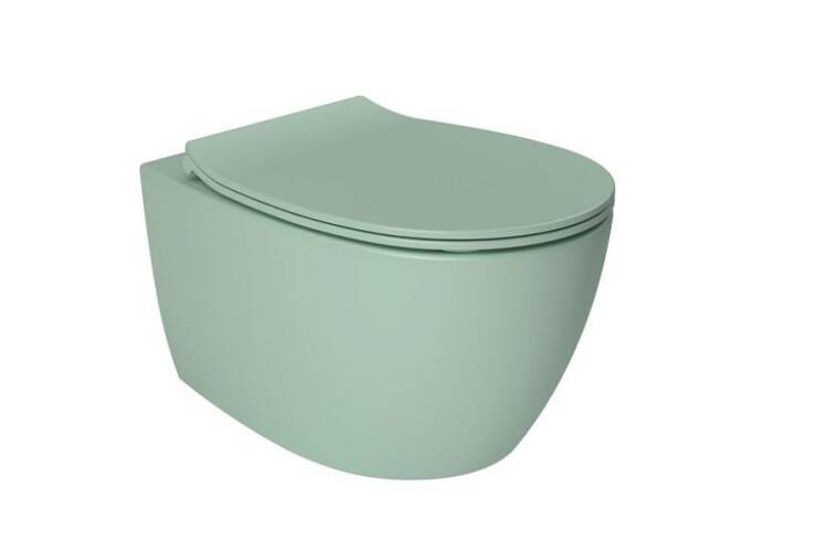 Унитаз подвесной ISVEA Sentimenti Neo 363х510х400 мм мятно-зеленый матовый 10AR02010SV2T