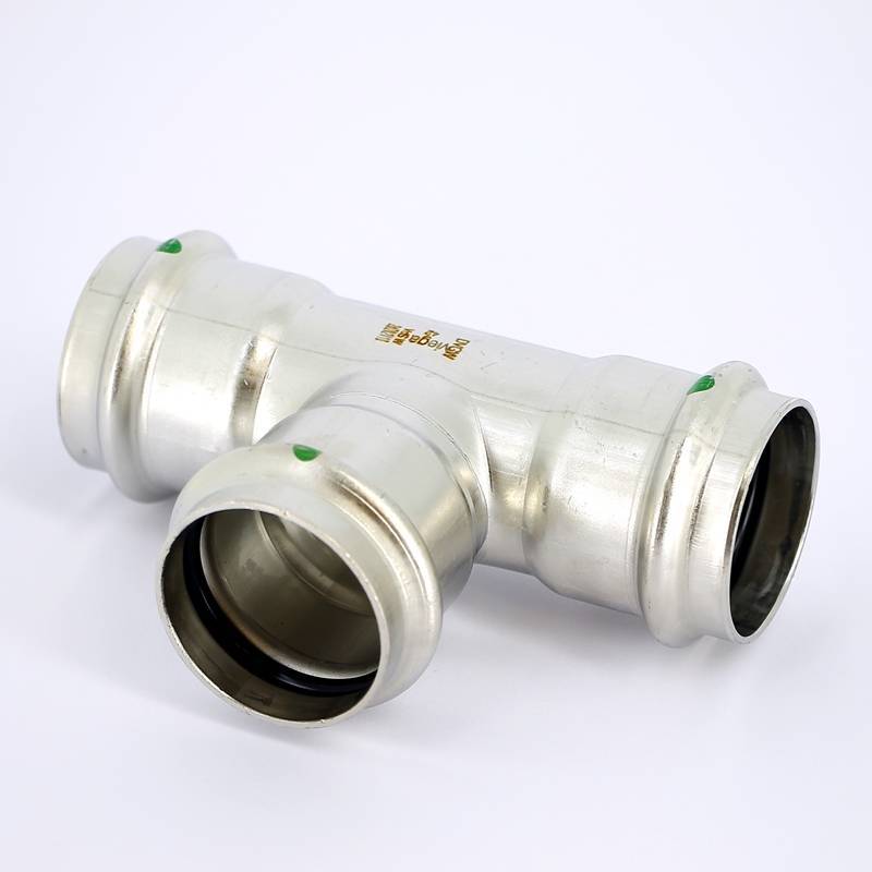 Тройник пресс Viega Sanpress Inox 42 мм нержавеющая сталь 435905