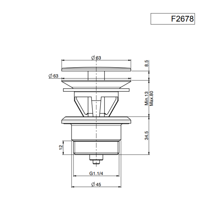 Донный клапан Fima Carlo Frattini Complementi Bagno 1 1/4 всегда открытый брашированный никель F2678SN