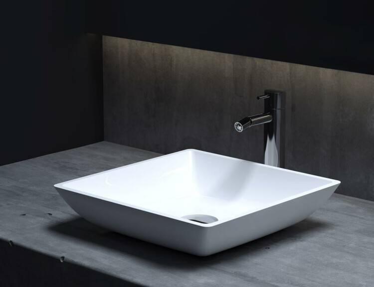 Раковина накладная Salini Callista 380x380x85 мм белый матовый 1101208SM