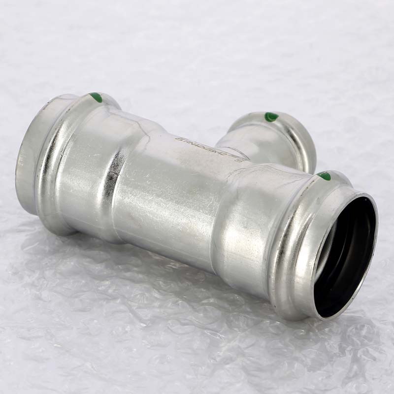 Тройник пресс Viega Sanpress Inox 42x28x42 мм нержавеющая сталь 436049