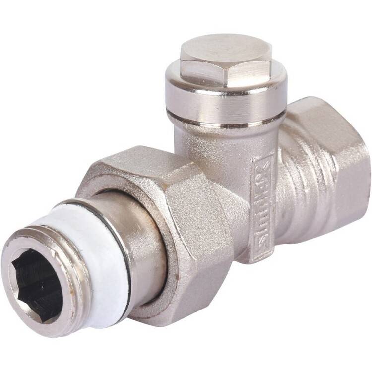 Вентиль радиаторный прямой Simplex тип N 1/2 x 1/2 дюйма 10378