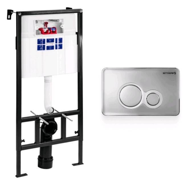 Система инсталляции для унитаза Peštan Sava Fix Slim с клавишей хром глянцевый/хром матовый 40006465