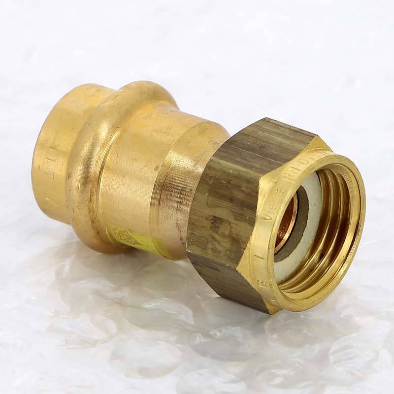 Муфта пресс с накидной гайкой Viega Profipress G 18x1/2 бронза 638481