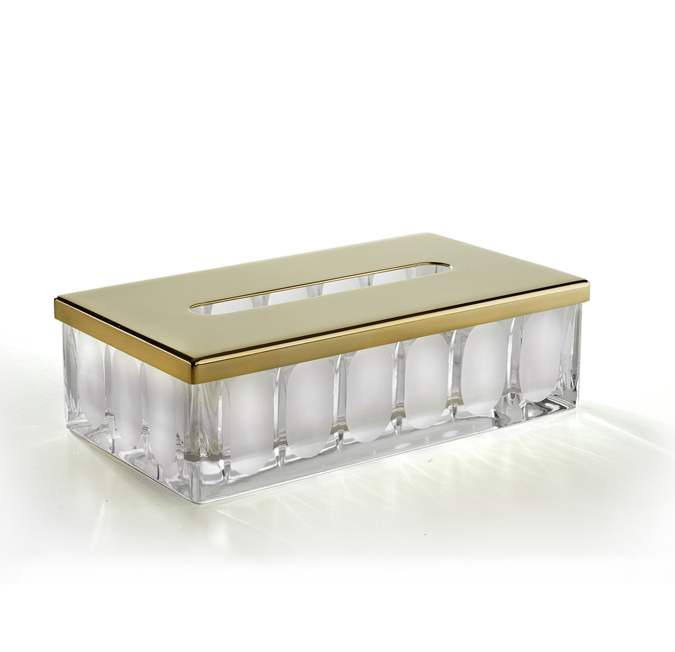 Контейнер для бумажных салфеток 3SC Montblanc настольный 230x125x70 мм латунь MB70ACROL