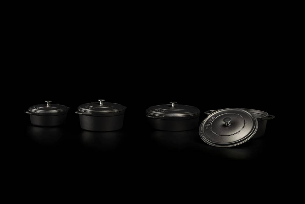 Кастрюля низкая Hascevher Y KT 28 см черная матовая A890028