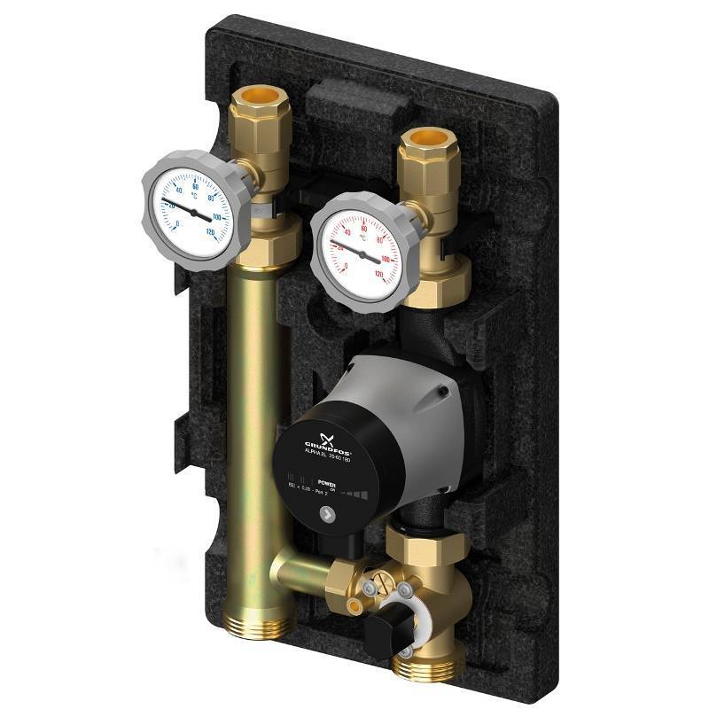 Насосно-смесительный модуль Meibes MK 8 1 1/4 с насосом Grundfos UPM3 Hybrid 32-70 M66832.36