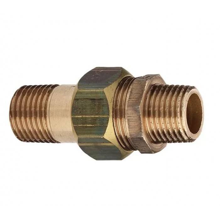 Разъемное соединение Viega 3/4 НН прямое бронза с плоским уплотнением 320201