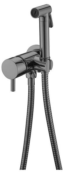 Смеситель гигиенический Boheme Uno вороненая сталь глянец 467-SGM