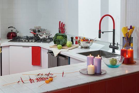 Смеситель для кухни Omoikiri Kanto-GM выдвижной излив под фильтр вороненая сталь 4994013