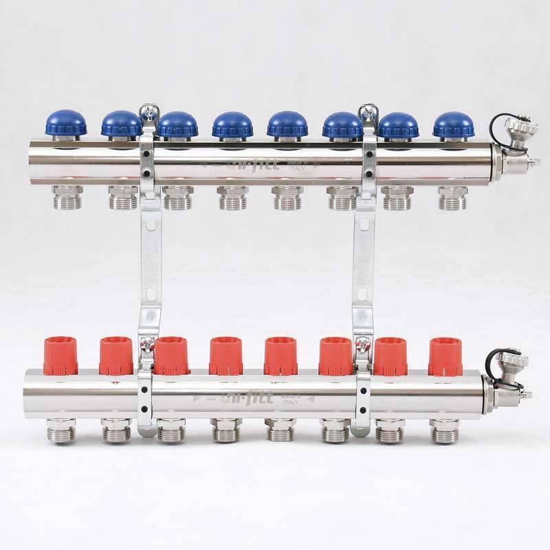 Коллекторная группа с балансировочными и термостатическими вентилями UNI-FITT 1x3/4 EK 8 выходов 441E4308