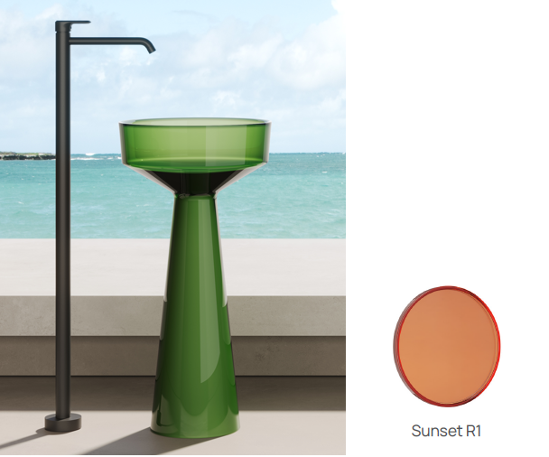 Раковина напольная DEA Design Pedestal Basin 425х425х850 мм Sunset DD2018425R1