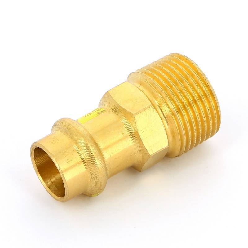 Муфта пресс с наружной резьбой Viega Profipress G 15 мм х 3/4 бронза 346133