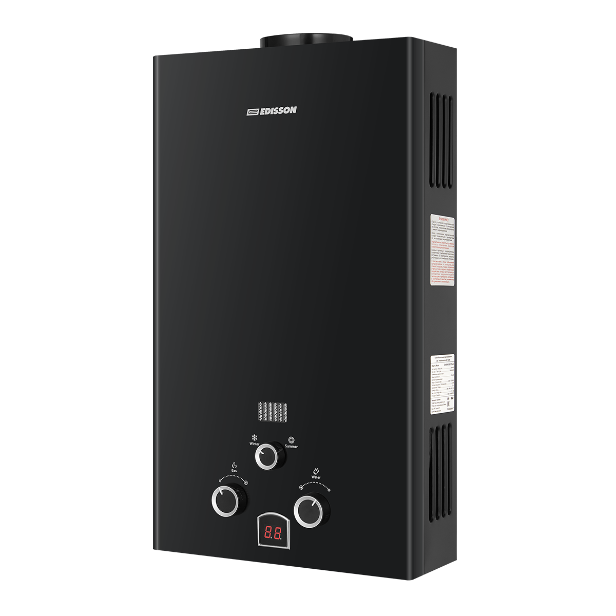 Газовая колонка Edisson E 20 D Eco 20 кВт 10 л/мин Black 711111