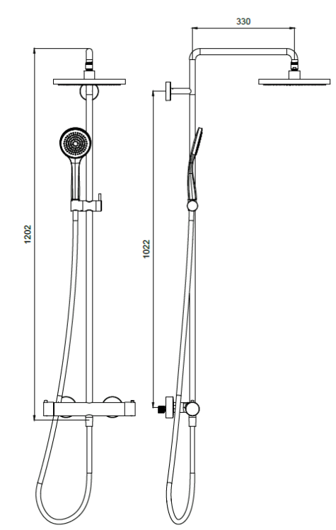 Душевая стойка Almar Shower Columns цвет Copper Brushed PVD E405002CO