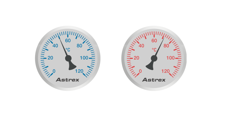 Комплект термометров Astrex для насосных групп Поколение 9 красный и синий A5807191