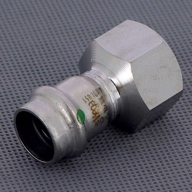 Муфта переходная пресс-В Viega Sanpress Inox нержавеющая сталь 18x3/4 436605