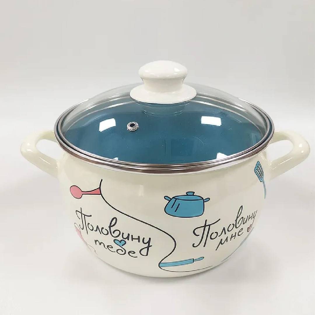 Кастрюля эмалированная Metrot Половинки 4 л 9296