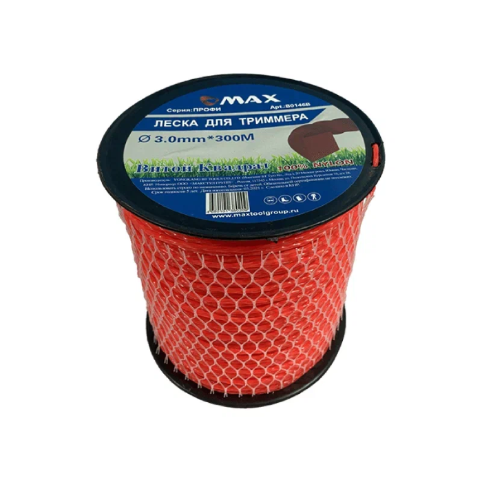 Леска для триммера Maxtool Витой квадрат 3.0 мм x 300 м 10630