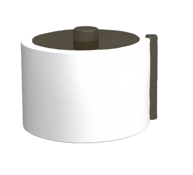 Контейнер с крышкой Bertocci Easy 120х90 мм белый матовый/бронза индустриальная 13029328600