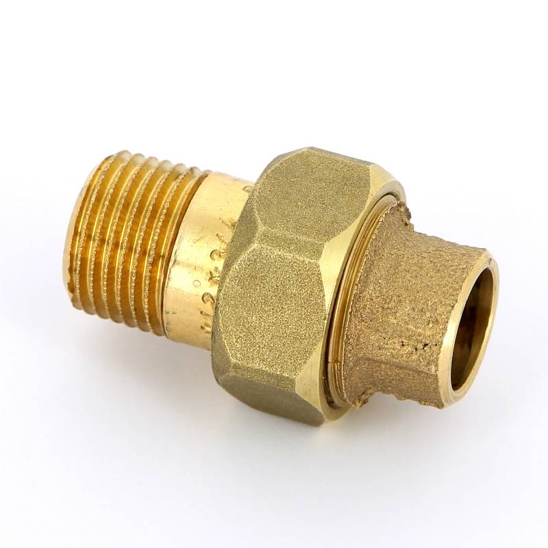 Сгон бронзовый IBP 4341G пайка-наружная резьба 15 мм x 1/2 без прокладки 4341G 15x1/2