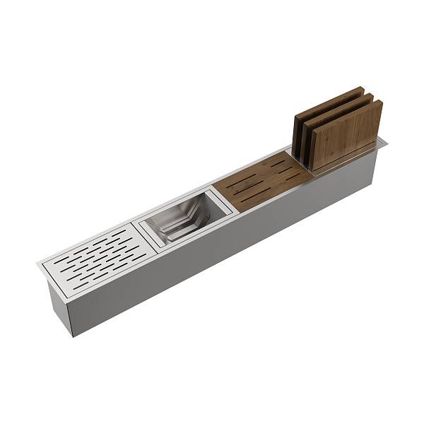 Сушка для посуды встраиваемая Omoikiri Dry 01-IN 124x20x20 см нержавеющая сталь 4999010